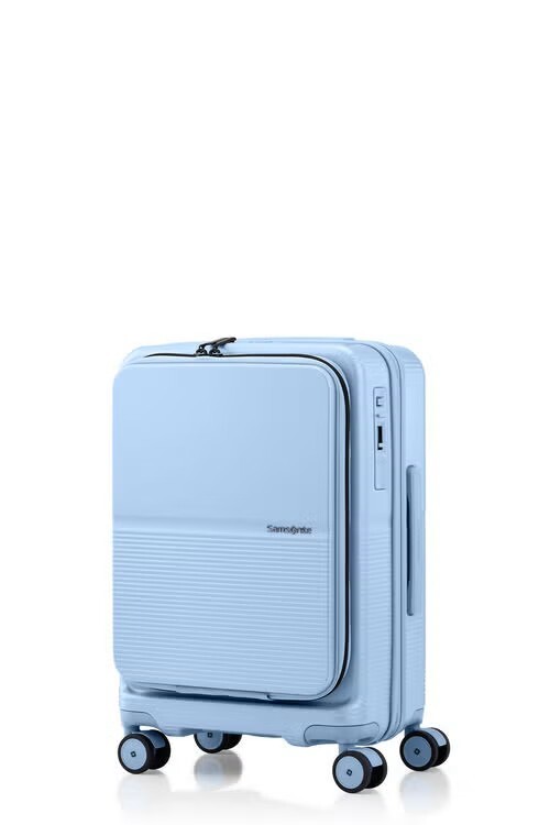 samsonite FLATFORM 迷霧藍20吋可擴充四輪登機箱產品圖